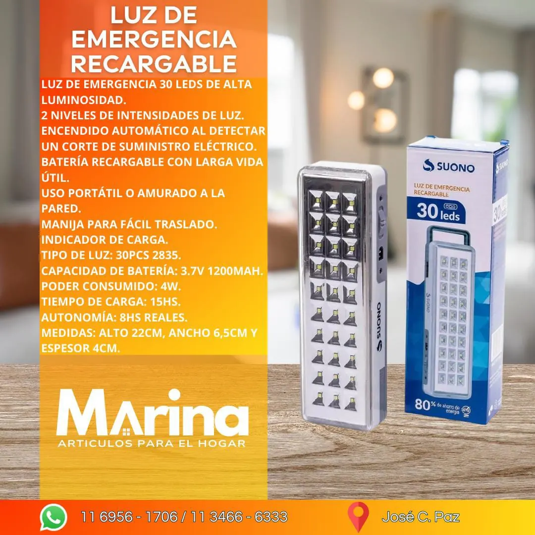 Luz de Emergencia Recargable